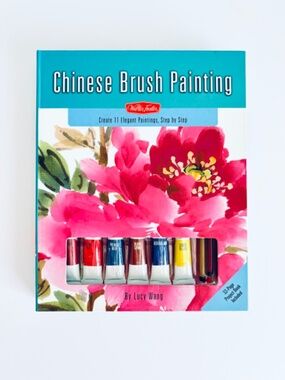 Walter Foster Chinese Brush Painting Kit Watercolor Paints Brushes Ink Stick